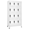 vidaXL Lockerkast 90x45x180 cm staal wit