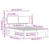 vidaXL Bedframe met Gevoerd Hoofdgedeelte Lichtgrijs 135 x 190 cm