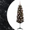 vidaXL Smalle kunstkerstboom met kerstballen 150 cm 150 LED's Warmwit