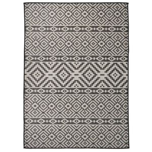 vidaXL Buitenkleed met patroon platgeweven 200x280 cm zwart