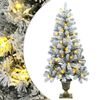 vidaXL Mini kerstboom besneeuwd 120 cm 100 LED's Warmwit PVC
