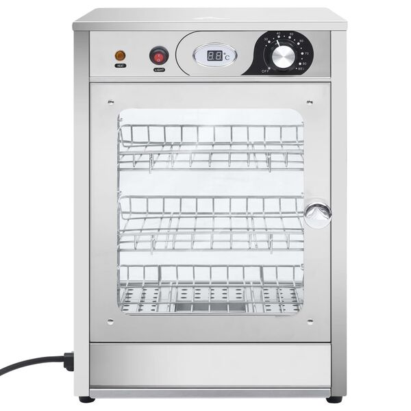 vidaXL Voedselwarmer elektrisch gastronorm 600 W roestvrij staal