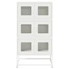 vidaXL Hoge kast 68x39x123 cm staal wit