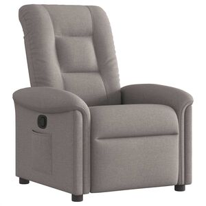 vidaXL Fauteuil verstelbaar stof taupe
