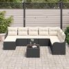 vidaXL Tuin Sofa Set 9 pcs Zwart poly rattan