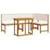 vidaXL Tuinbankset 3 pcs Bruin Massief Acaciahout