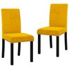 vidaXL Eetkamerstoelen 2 st fluweel geel