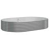 vidaXL Plantenbak 214x140x36 cm gegalvaniseerd staal grijs
