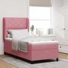 vidaXL Boxspringbed met matras Roze 200 x 90 cm Polyester