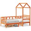 vidaXL Kinderbed met huisje massief grenenhout wasbruin 90x200 cm