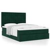vidaXL Ottoman bed met matrassen 140x190cm fluweel donkergroen