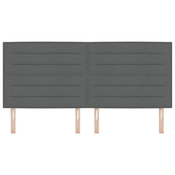 vidaXL Hoofdbord Donkergrijs 200 cm Stof