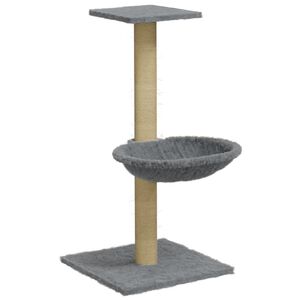 vidaXL Kattenmeubel met sisal krabpaal 74 cm lichtgrijs