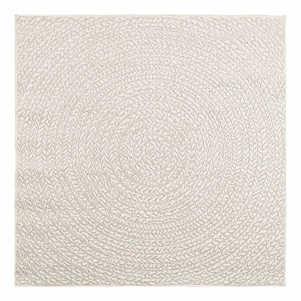 vidaXL Vloerkleed ZIZUR room binnen en buiten 120x120 cm jute look