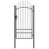 vidaXL Tuinpoort WOERDEN 200 x 100 cm Staal Grijs Vergrendelbaar