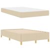 vidaXL Boxspring bed met matras Wit en Cr&egrave;me 120 x 190 cm Polyester