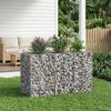 vidaXL Gabion Verhoogd Bed Zilver 130 x 50 x 80 cm