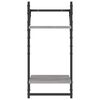vidaXL Wandschappen 2-laags met stangen 2 st 30x25x65 cm grijs sonoma