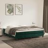 vidaXL Boxspring met matras fluweel donkergroen 160x200 cm