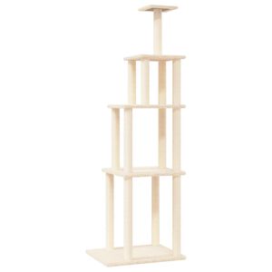 vidaXL Kattenmeubel met sisal krabpalen 183 cm cr&egrave;mekleurig