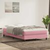 vidaXL Boxspring met matras fluweel roze 120x220 cm