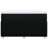 vidaXL Boxspring met matras stof zwart 120x200 cm