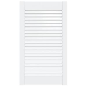 vidaXL Kastdeur met lamellen 69x39,4 cm massief grenenhout wit