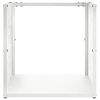 vidaXL Brandhoutrek 40x40x40 cm koudgewalst staal wit