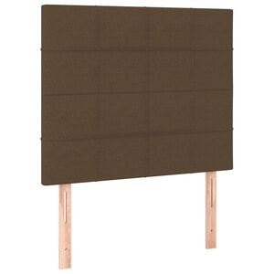 vidaXL Hoofdbord donkerbruin 100x5x118/128 cm Stof