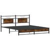 vidaXL Bedframe zonder matras metaal gerookt eikenkleurig 183x213 cm