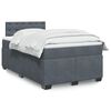 vidaXL Boxspring met matras fluweel donkergrijs 120x190 cm