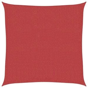 vidaXL Zonnezeil 160 g/m&sup2; 2,5x2,5 m HDPE rood