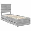 vidaXL Bedframe met lade Grijs Sonoma 75 x 190 cm Ingenieurshout