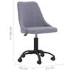 vidaXL Eetkamerstoel draaibaar stof lichtgrijs