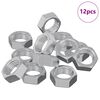 vidaXL Zeshoekige Moer 12 pcs Zilver M6 Metaal