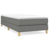 vidaXL Boxspring bed 90x200 cm stof donkergrijs