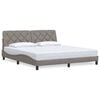 vidaXL Bedframe zonder matras stof taupe 180x200 cm