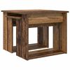 vidaXL Koffietafel Set 2 pcs Oudhout Bewerkt hout