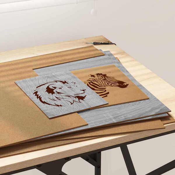 vidaXL Decorpanelen 50 pcs Grijs Sonoma 40 x 60 x 0.27 cm Bewerkt hout