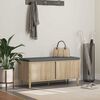 vidaXL Halbank met kussen met opslag Sonoma Eiken 60 x 38 x 46 cm