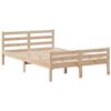 vidaXL Bed met boekenkast zonder matras massief grenenhout 135x190 cm