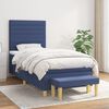 vidaXL Boxspring met matras stof blauw 90x190 cm