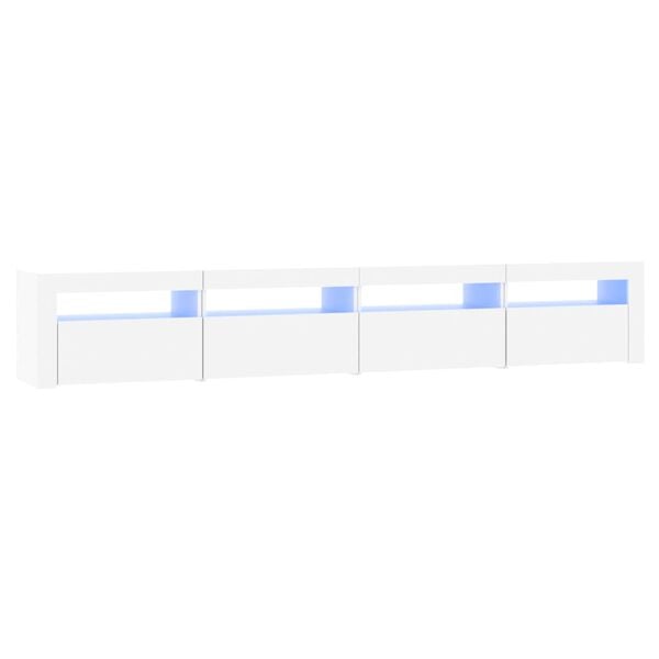 vidaXL Tv-meubel met LED-verlichting 240x35x40 cm wit