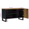 vidaXL Tv-meubel 80x33x46 cm massief mangohout en bewerkt hout