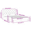 vidaXL Bedframe zonder matras fluweel roze 140x190 cm