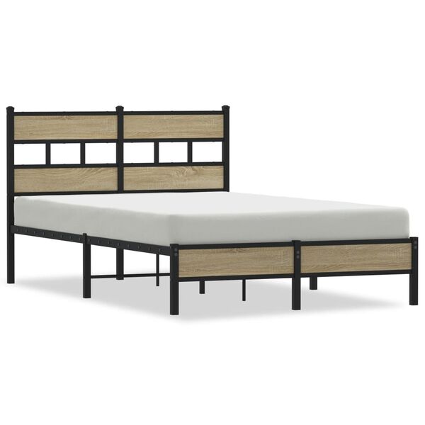 vidaXL Bedframe zonder matras hout sonoma eikenkleurig 120x200 cm