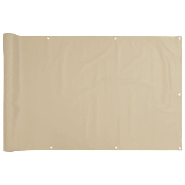 vidaXL Balkonscherm 75x500 cm oxford stof beige