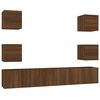 vidaXL 7-delige Tv-meubelset bewerkt hout bruin eikenkleur