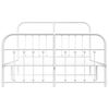 vidaXL Bedframe met hoofd- en voeteneinde metaal wit 140x190 cm