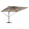 vidaXL Roma Parasol Taupe 286 x 285 x 270 cm Aluminium en Polyester